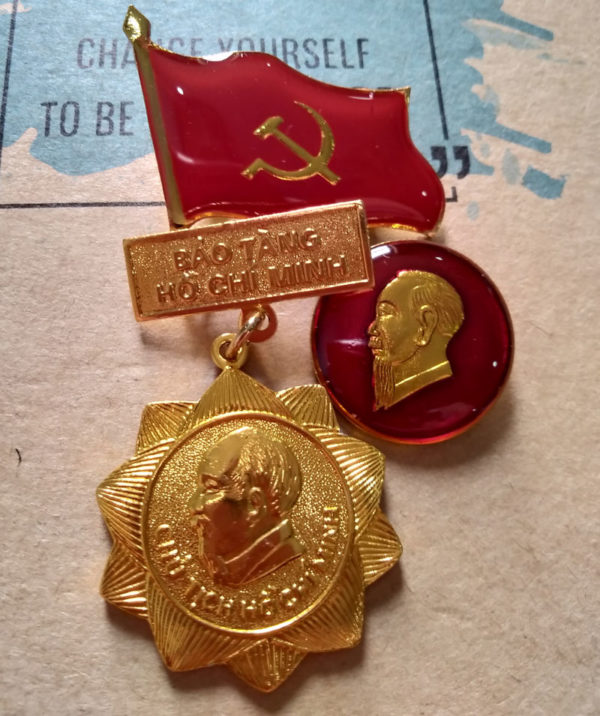 Vietnam Communist Pins (x3)