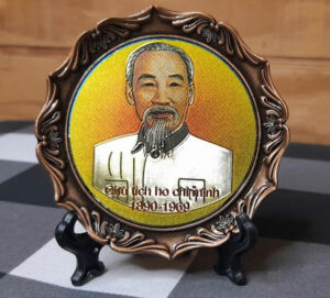 Ho Chi Minh Metalic Commemorative Plate